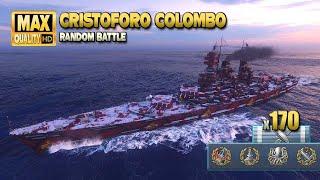 Battleship "Cristoforo Colombo" on map Northern Lights - World of Warships