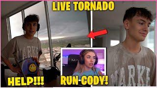 CLIX *FREAKS OUT* After His PENTHOUSE Gets Hit By TORNADO While Playing Fortnite With SOMMERSET!