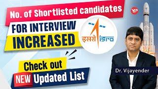 ISRO Important update! No of candidates for ISRO interview increased recruitment 2023 ME, ECE, CSE