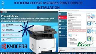 How to install Kyocera Print Driver , 2040 Driver , Non-genuine Toner , Windows 10 & 7 without CD