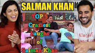 TOP 5 CRAZIEST LAUGHING MOMENTS OF SALMAN KHAN - REACTION!!