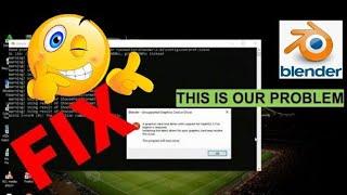 How To Fix Blender 2.8+ Unsupported graphics card or driver - Opengl 3.3 or Higher Error