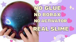 How To Make A No Glue ,No Borax Slime / Homemade Diy Slime without glue, borax , activator !!?