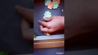 How to make a simple paper flower at home .@creativity by nusrat #papercraft #paperflower