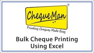 How to Use Excel for bulk Cheque printing?