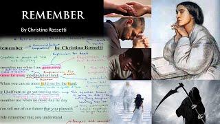 "Remember" by Christina Rossetti – poem analysis