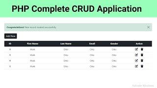 PHP CRUD Operations with MySQL Database & Bootstrap 5 - Select, Insert, Update, Delete
