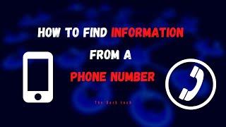 How to find information from A Phone Number | Using Kali Linux | Ethical Hacking