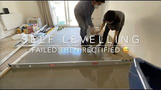 Self levelling floor timelapse | Failed and Rectified | Mapei 3240