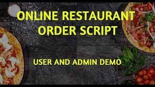 Online Food Ordering and Delivery Script | PHP Restaurant Scripts