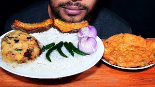 ASMR EATING DELICIOUS PANTA BHAT/WATER RICE, ALOO VORTA WITH ONION | FAYSAL SPICY ASMR