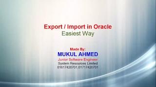 Export Import In Oracle Easiest Way