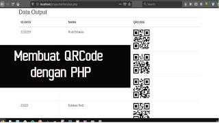 How To Make QR CODE With PHP and MySQL #php  #mysql
