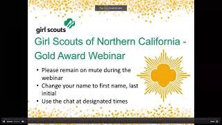 Girl Scouts of Nor Cal Gold Award Webinar