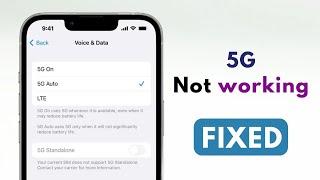 How to Fix 5G Network Not Working on iPhone