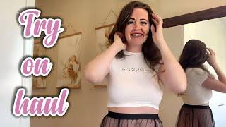 Transparent Try-On Haul with Jade | See-Through Black Dress 2024