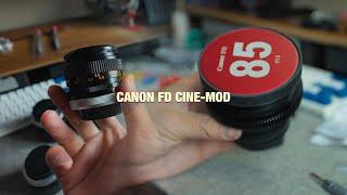 Converting FD lenses to Cine-modded EF lenses