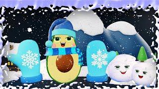 Dancing Fruits at the North Pole  Cozy Winter  Christmas Sensory Video  Baby’s Winter Adventure