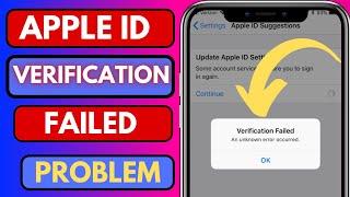 How To Fix Apple ID Verification Failed 2024|Apple I’d Verification Failed An Unknown Error Occurred