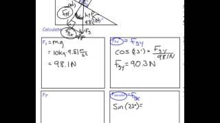 Friction on an Incline Sample Problem