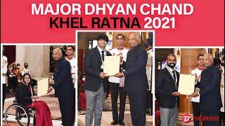 Major Dhyan Chand Khel Ratna 2021 feat. Neeraj Chopra, Avani Lekhara, Sunil Chhetri, Mithali Raj