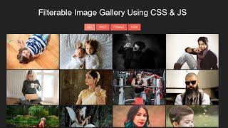 Portfolio Image Filter Using CSS & JavaScript | with Source Code