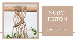 Tutorial nudo Festón ( diagonal ) paso a paso para Principiantes | Macrame Clove Hitch knot |