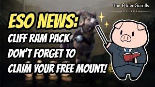 ESO Event: Cliff Ram Pack - Free Mount + Other goodies (2022)