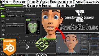 ShapeKeyGen For Iclone/CC4 v2.60: Blender Addon  To Generate Iclone/CC4 & Viseme Expressions