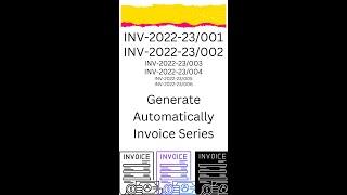 Generate Automatically Invoice Series