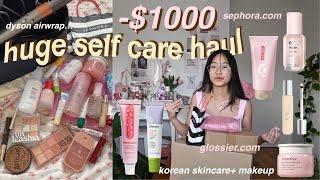 $1,000 viral products ⭐️ (first impressions) self care shopping haul | sephora, glossier & kbeauty