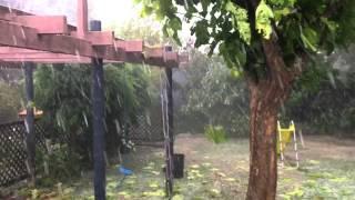 Hail and thunderstorm in Hastings, Hawkes Bay, New Zealand