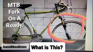 One Of A Kind Frankenstein Road Bike With a MTB Fork! Must Watch!  | 4K