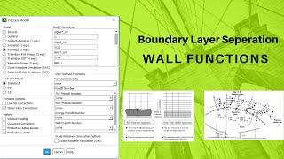 Boundary Layer Separation and Wall Functions || k epsilon and k w