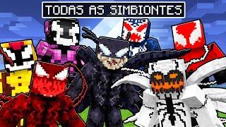 VIREI TODAS SIMBIONTES no Minecraft! (Anti-Venom,Toxina,Carnage)