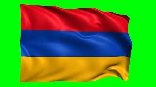 Armenia Waving Flag Green Screen Animation | 3D Flag Animation | Royalty-Free