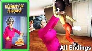 Scary Teacher 3D - Element of surprise All Endings