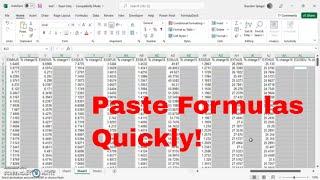 Copy and Paste A Formula in a Bunch of Cells, Every Other Column, With Ease! #msexcel, #howto