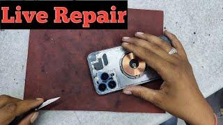 iphone 13 pro max back glass change live. Rk mobile care