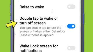 Double tap to wake or turn off screen Setting | Redmi note 11 Pro