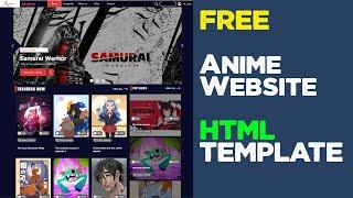 FREE Anime movies website home page HTML template + tutorial | Quick programming tutorial