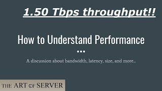 How to Understand Performance | bandwidth, latency, size