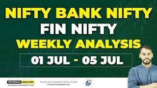 NIFTY & BANK NIFTY WEEKLY ANALYSIS|1 JULY -5 JULY| NIFTY PREDICTION WEEKLY| FINNIFTY WEEKLY ANALYSIS