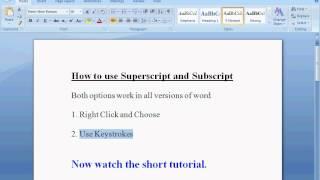 How To Superscript and Subscript in Word (simple)