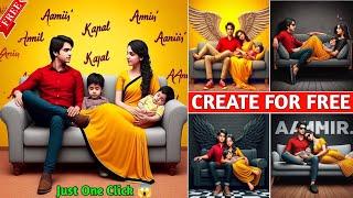 Create 3D Ai Couple Image With Family | Viral Couple Family Love Photo editing | bing image creator