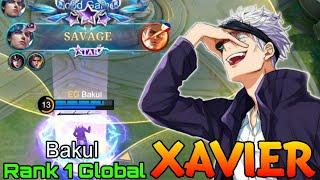 SAVAGE! Xavier WipeOut The Enemies! - Top 1 Global Xavier by Bakul - Mobile Legends