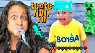 TENTE NÃO RIR com MEMES do MINECRAFT!  (COM ÁGUA NA BOCA)