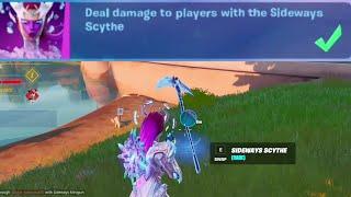 Deal Damage to Players with the Sideways Scythe - Fortnite