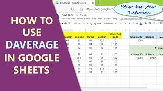 google sheets daverage function database field criteria