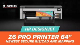 HP DesignJet Z6 Pro Printer 64" | Newest Secure GIS/CAD and Mapping